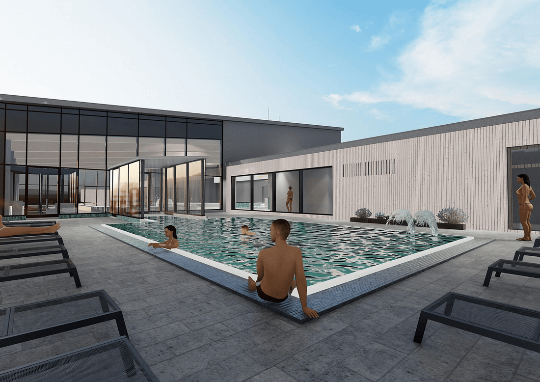 Visualisierung des neuen Badeparks in Inzell