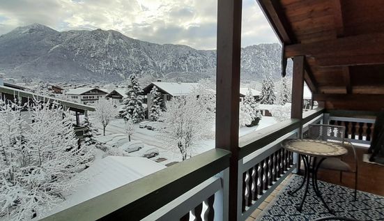 Aussicht Balkon Winter
