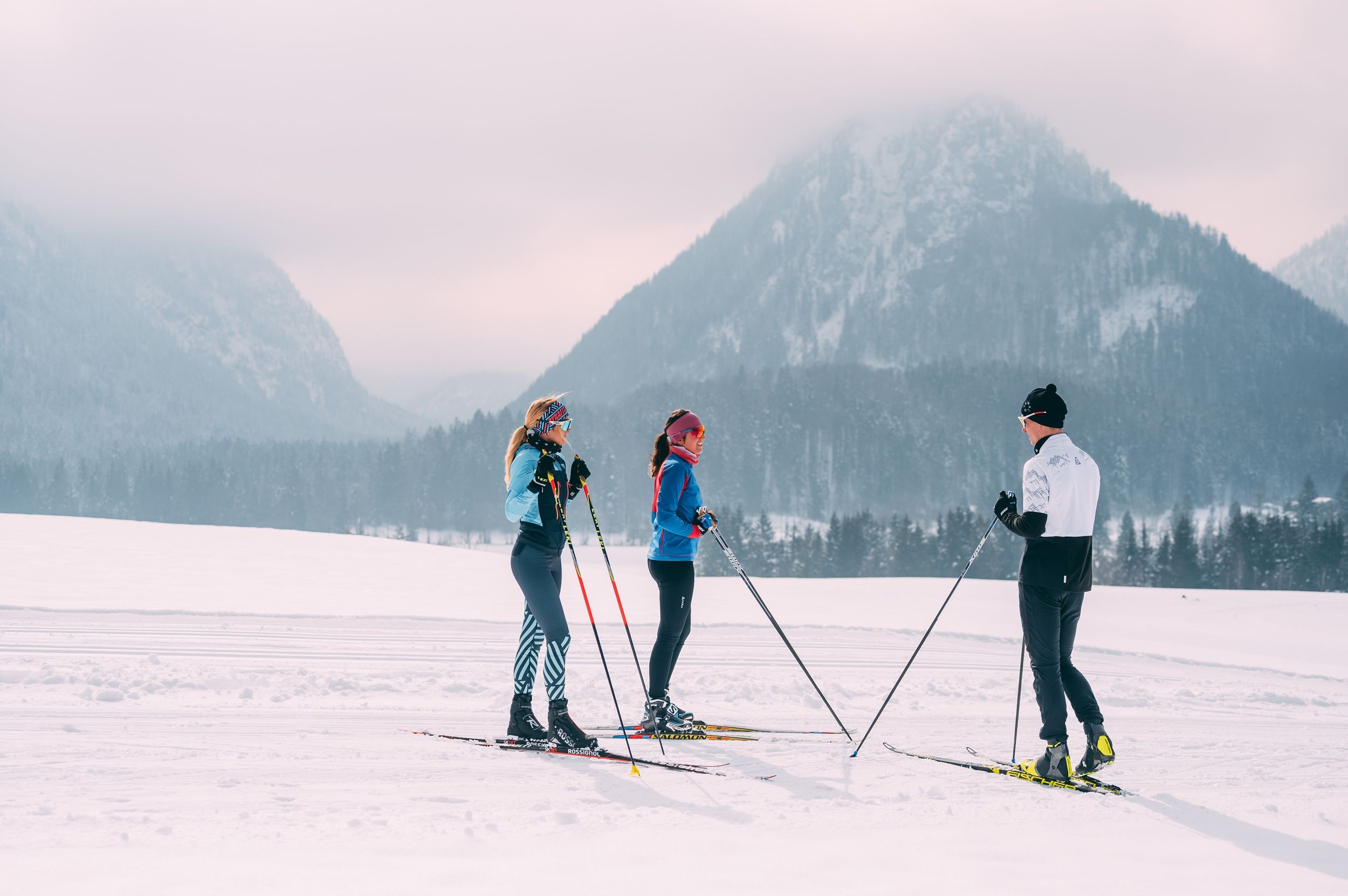 Inzell Winter Langlauf Pause Falkenstein