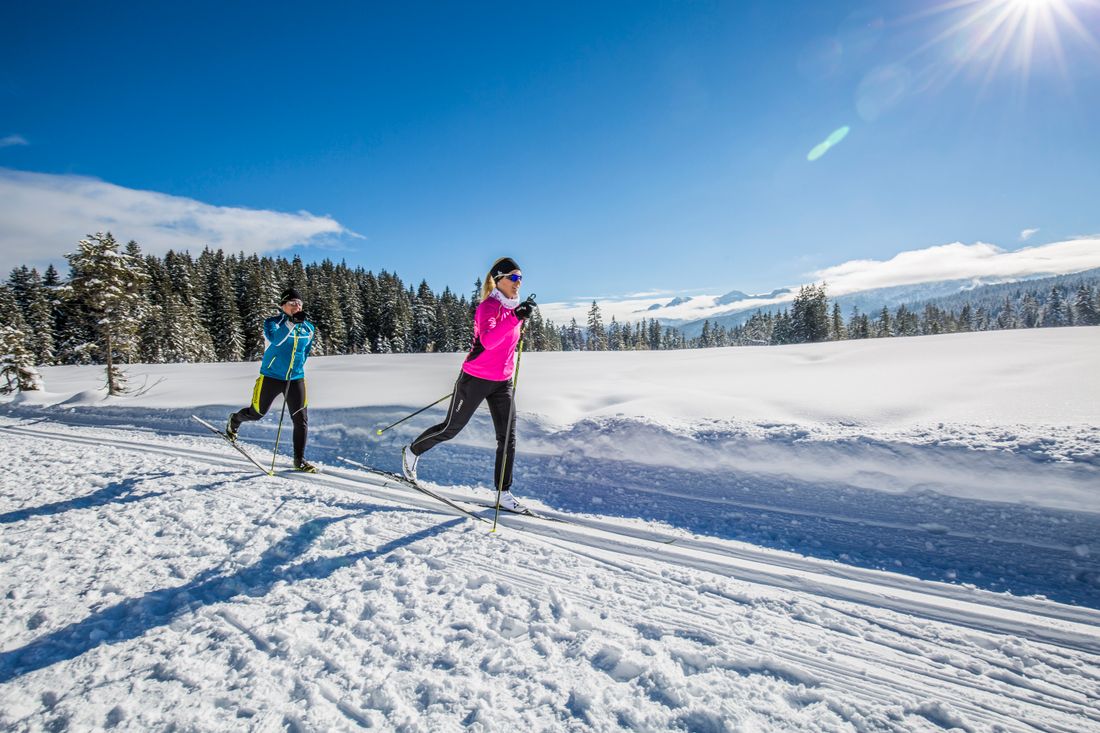 Grenzland-Loipe auf der Winklmoos-Alm