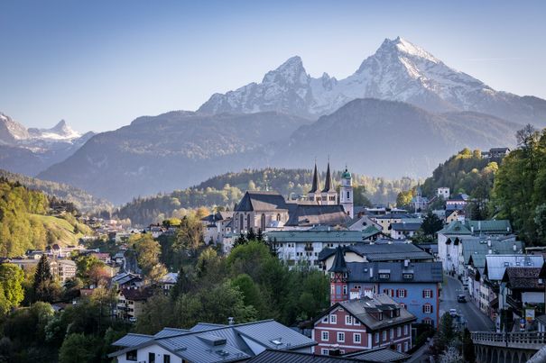 Berchtesgaden mit Blick auf den Watzmann.