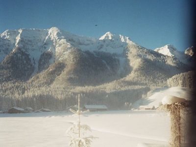Blick auf den verschneiten Kienberg